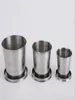 3 sizes Outdoor camping kitchen Stainless Steel Portable Travel Foldable Collapsible Cup 75ML picnic Folding Cup Hiking Mug With K1046871