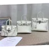 Designertassen Luxe modebakken Tas met diamanten gesp Grote capaciteit messenger bag Himalaya witte diamanten set tas krokodil damestas