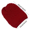 Sac en laine tricoté pour femmes, chapeau de haricot, chaud, Extra Large, pour Ski en plein air, Hip Hop, à rayures, mode unisexe, hiver, 240110