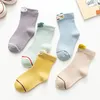 5 Çift/Lot Çocuk Çorap Ürün Bahar Sonbahar Sevimli Karikatür Pamuk Yumuşak Orta Tüp Bebek Erkek Kızlar Öğeler 240111