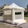 wholesale Bateau gratuit 4.5x4 m ou château de videur de cavalier de mariage gonflable blanc personnalisé / lit de saut / maison de rebond gonflable