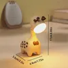 1 lampe de bureau miniature rétractable en forme de girafe, veilleuse d'ambiance de lecture, portable pour l'extérieur, la chambre à coucher, le bureau – Décoration de bureau créative, jouet stimulant le cerveau, fêtes