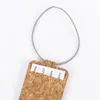 10pcs Bag Parts PU Cork Leather Square Travel Luggage Tag