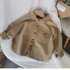 Jackor Spring Cardigan Autumn Boys Girls Long Sleeve Shirt Kids Retro Cool Casual Coats Baby Cotton Fashion Outerwear
