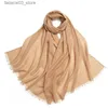 Scarves 2021 Wool Darf Women Winter Shaws and Wraps Luxury Brand Fashion Divils for Ladies Poncho Scarves Women 2019 White Warp Q240111