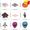 10/pcs/lot Patches for Clothing Sets Baby Kids Iron on Bulk Embroidered Wholesale Designer Anime Parches Star Stripes Sew Space