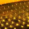 59.06x59.06Inch LED Outdoor Fishing Net Light、Festoon Garden Decoration Outdoor Street Garland Wedding Party新年のクリスマスライト