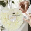 その他のイベントパーティー用品ロマンチックな結婚式のジュエリーケースハート字型ローズフラワーズリングボックスウェディングリングベアラークッションホルダーウェディングリングディスプレイVaiduryd