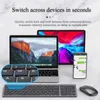Teclados Bluetooth 5.0 2.4G Teclado Sem Fio e Mouse Combo Mini Teclado Multimídia Mouse Set para Laptop PC TV iPad Macbook AndroidL240105