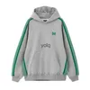 Sudaderas con capucha para hombres Sudaderas con capucha con agujas limitadas 2022 Hombres Mujeres Raya verde 1 Tra Bordado Mariposa Gris AWGE Jerseysyolq