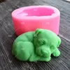 Backformen 3D Hund Kerze Sugarcraft Kuchen Dekorieren Fondant Schokoladenform Cupcake Küchenwerkzeuge Silikon Seifenformen SQ17166