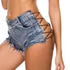 Shorts sexy bandagem cintura alta quente curto borla oco para fora corte alto sexy denim booty sexy jeans shorts micro mini curto