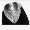 Inverno masculino casaco de pele térmica vison cabelo longo casaco de raposa cabelo grande gola de pele casual plus size trench coat 240110