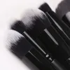 Zoreya Black Makeup Pędzers Zestaw twarzy wzroku kosmetyczne podkład w proszku rumieniec cień do powiek Kabuki mieszanie makijażu pędzel narzędzie piękności 240111