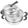 Double Boilers Layer Stainless Steel Steamer Braiser Pan With Lid Nonstick Cooking Pot Metal