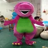 2018 Costumes de mascotte de dinosaure Barney de haute qualité Profession Halloween Cartoon Taille adulte Fantaisie Dress309y