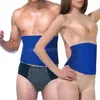 Waist Support Trimmer Exercise Wrap Belt Fat Sweat Weight Loss Body Shaper Slimming Tool Free Size Blue TSLM1