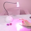 Portable Desktop Focused Beam USB Rechargeable Nail Lamp Cordless Mini Battery 18W UV LED Light for Curing Finger 240111