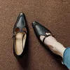 Elbise ayakkabıları Roma Kadın Loafers Yüksek Topuklu Tıknaz Bahar 2024 Moda Meydanı Toe Sığ Zarif Retro Zapatos Kadın Pompalar