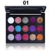 15 cores glitter paleta de sombra pigmento profissional maquiagem dos olhos paleta de sombra fixa de longa duração 240111