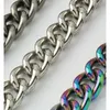 22mm 13mm Rainbow Aluminum Chain Light Weight Bags Purses Strap Accessory Wholesale 30-140CM Bag Chain Strap 240110