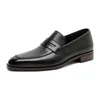 Scarpe eleganti slip on di lusso da uomo Scarpe mocassini italiane in vera pelle da uomo Scarpe casual da uomo formali Oxford di marca marrone nero 240110