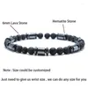 Strand Or Couleur Hématite Bracelet De Perles Pour Hommes Femmes Naturel 6mm Lave Oeil De Tigre Pierre Bracelets Yoga Énergie Bijoux Accessoires Cadeau