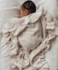 Couvertures tricotées Couverture de bébé Plaid pour enfants tricoté pour un emmaillotage né recevant