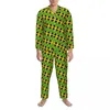 Mäns sömnkläder jamaicansk flagga pyjama sätter våren jamaica mode söt dagligen unisex 2 stycken vintage överdimensionerad anpassad nattkläder gåva