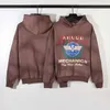 M2C8 Pullover sciolto per coppia di adolescenti da strada con maglione casual di marca di moda Instagram con cappuccio in velluto