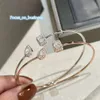 Bracciale del designer di marca Bracciale aperto con ciondolo in zircone doppio tondo e quadrato di alta qualità S Sterling Sier per gioielli da donna, regalo per feste