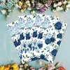 Bord servkinn 100st blå rospapper servetter disponibla länge för bröllop födelsedagsfest baby shower hem eldekorationer