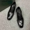 Berluti Mens Dress Shoes Leather Leer Berluti Nieuw Venezia Kalf Gepolijst Oxford Crocodile Goodyear Formele RJ M7L0