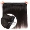 Cosdelu 30 32 tum Bone Straight Weave Bundle Human Hair Brazilian Natural Color 100% Remy Human Hair 3 4 Bundles Weft 240111
