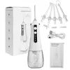 Whitening Portable Oral Irrigator Water Flosser Dental Water Jet Tools Pick Cleaning Teeth 350ML 5 Nozzles Mouth Washing Machine Floss