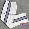 Pantaloni da uomo 2023 Blu lavorato a maglia Stripe Farfalla Aghi Tra Pantaloni Uomo Donna Poly Smoo AWGE Aghi Pantaloni Bianchi Pantaloni strettieffimeralew