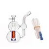 2 Stück Glasölbrenner Bong Shisha Spritzschutz Dab Rig Recycler Tabakbongs Inline Percolator Wasserpfeifen Dickes Glas Bohrinseln Tabak mit Schüssel