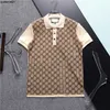 Herrpolos nya heta mens märke kläder lyx designer polo skjortor avslappnad mode orm bin tryck broderi t shirt high street