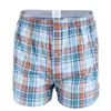 5Pcs Männer Unterwäsche Boxer Shorts Schlüpfer der Männer Baumwolle Schlaf Unterhose Plaid Lose Komfortable Homewear Gestreiften Shorts 240110