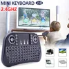 MINI RII I10 Trådlöst tangentbord 2.4G Luftmus Remote Control TouchPad Backlight Keyboards för smart Android TV Box Tablet PC PS3 Xbox Console English English