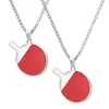 Ожерелья с подвесками, 2 шт., ожерелье-медальон, декоративная цепочка на память, подарок для пинг-понга Mrs, женский металл, титановая сталь, настольный теннис