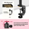 Tillbehör Desk Mount Stand Tabletap C Clamp Montering Justerbar Tabell Aluminiumljusstativ för DSLR -kamera Ring Ljus videopanel