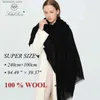 Bufandas Marca de lujo Bufanda de cachemira de invierno para mujer Bufandas de lana Tamaño grande Poncho de otoño Hombres para mujer Pashmina Foulard femenino Bufanda Q240111