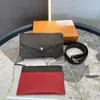 borsa firmata borse di lusso portafoglio donna moda classica tre in uno multi colore catena in metallo stampa in pelle borsa con slot per carte multi in rilievo