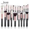 Jessup Juego de brochas de Maquillaje 6-25 piezas Base en polvo Sombra de ojos Delineador Brocha Mezcla Resaltador Brocha Maquillaje RoseGoldBlack 240110