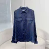 Runway Dresses Designer Kvinnors skjorta i kombination med halvkjol Floral kamouflage tryckt tyg/överkropp reducerar ålder och bantning/generös/mycket bra passform 405 CZ1J