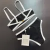 Designer bikini femminile da bagno costumi da nuoto 2023 sexy a costole solida donna da bagno da bagno da bagno con costume da bagno ad alta battaglia da bagno