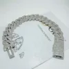 2024 Wholesale 925 Bracelet de liaison cubaine de Baguette Silver Silver Silver Silver Silver