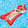 Other Pools SpasHG Inflatable Floating Row Water Hammock Swimming Air Mattresses Summer Pool Beach PVC Floating Row Mesh recliner Lounger Float Bed YQ240111