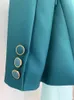 Damen-Trainingsanzüge HIGH STREET Est Fashion 2024 Designer-Anzug-Set mit Farbverlauf, bedruckt, Single-Button-Blazer, Schlaghose, 2-teilig